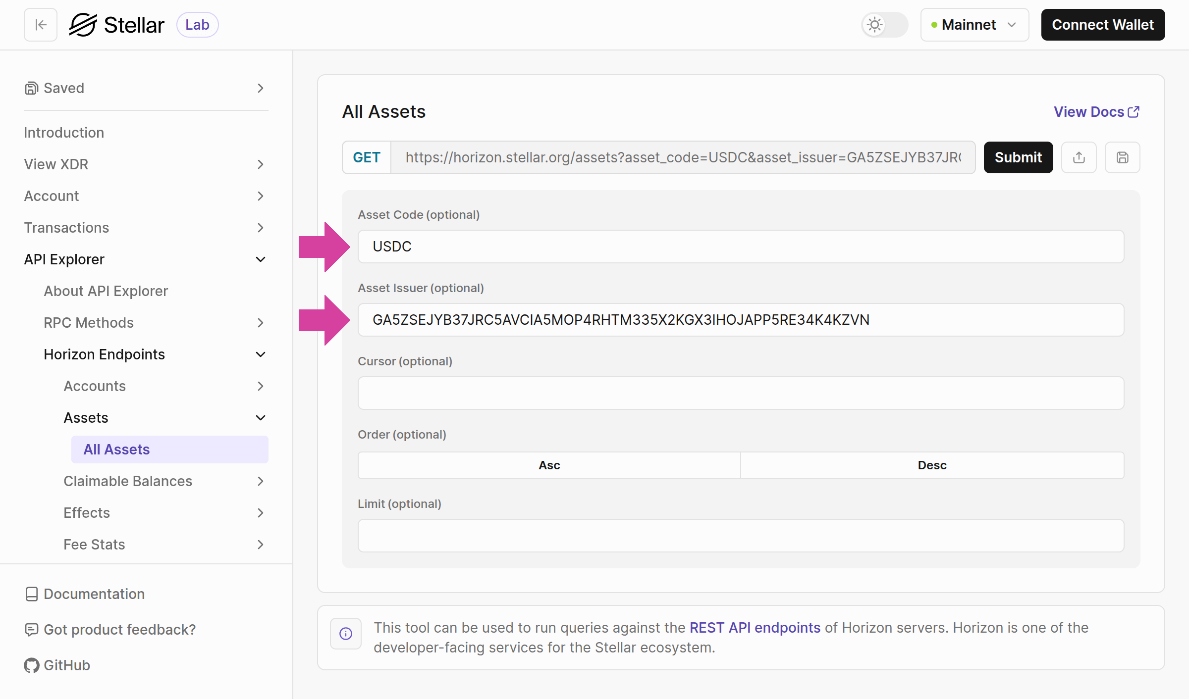 Lab: Horizon - Assets Page